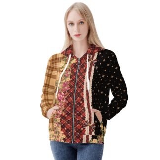 <span class="stc" style="color:#b0e2d7;">Zip Up Hoodie Jacket</span><br>ジップアップパーカー<br><span class="stb">(アーガイル&タータンスター : レッド)</span>