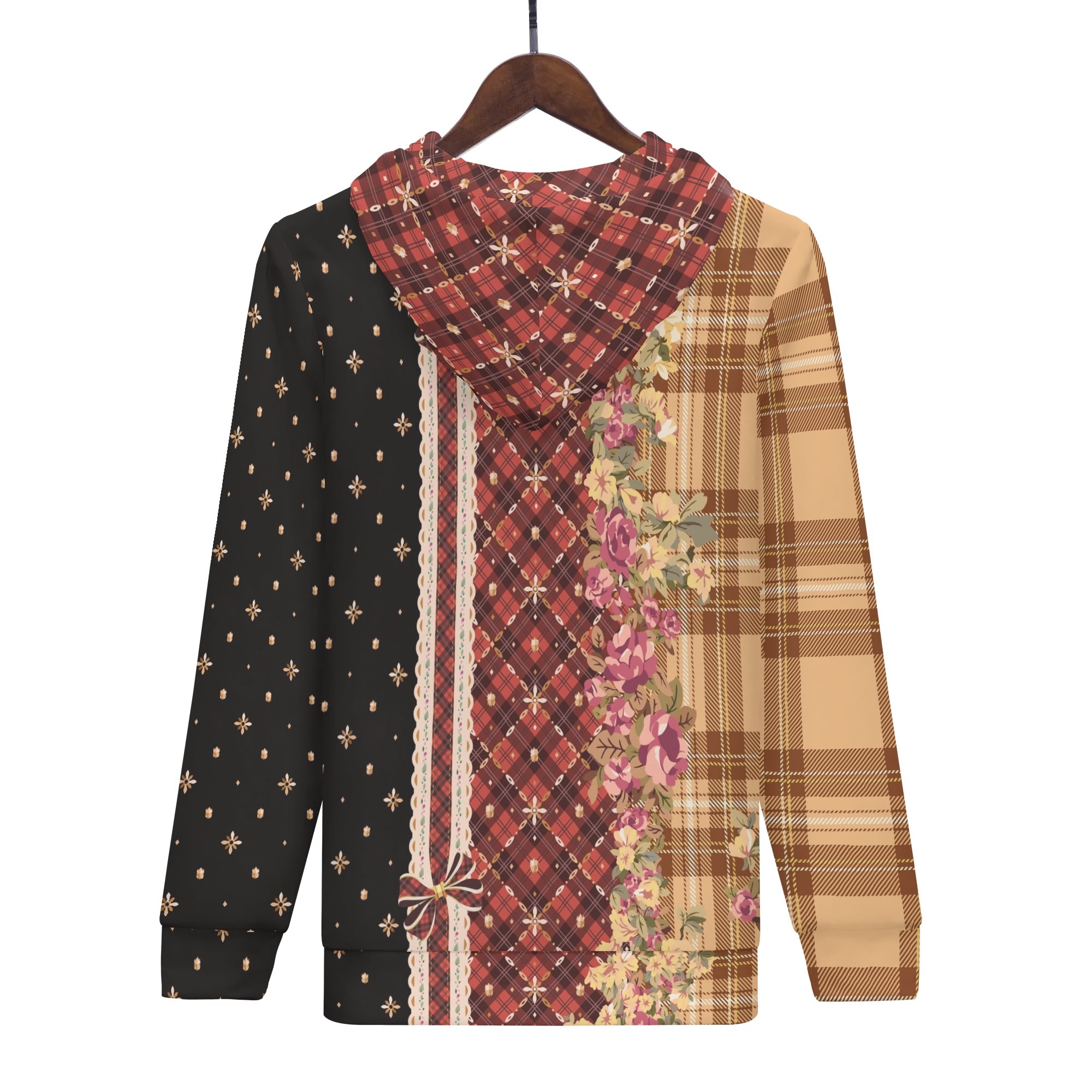 <span class="stc" style="color:#b0e2d7;">Zip Up Hoodie Jacket</span><br>ジップアップパーカー<br><span class="stb">(アーガイル&タータンスター : レッド)</span> - 画像 (3)