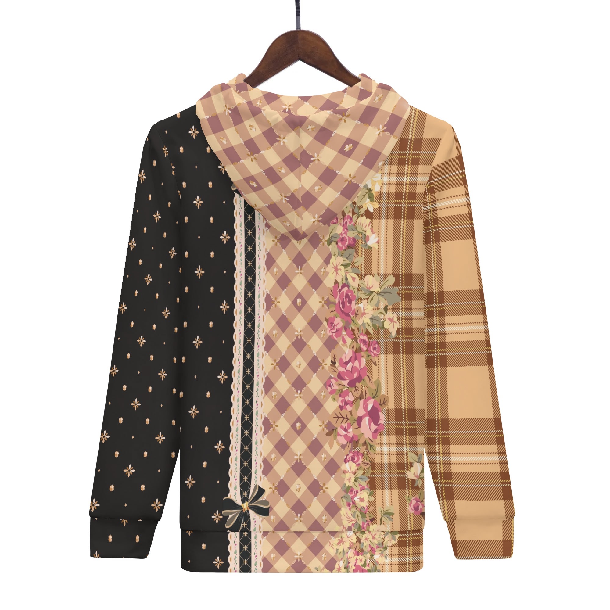 <span class="stc" style="color:#b0e2d7;">Zip Up Hoodie Jacket</span><br>ジップアップパーカー<br><span class="stb">(ギンガム&タータンスター : ブラウン)</span> - 画像 (3)