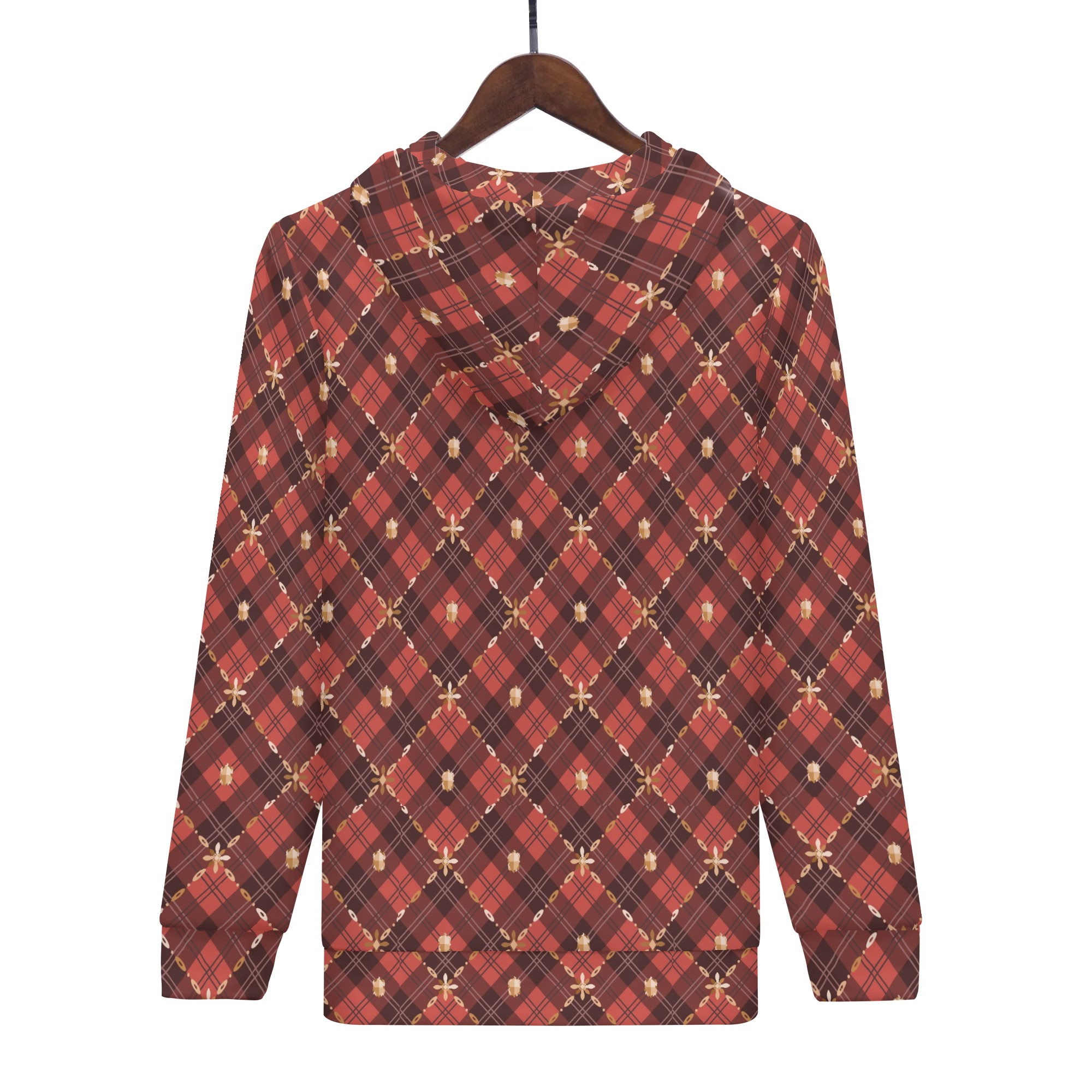 <span class="stc" style="color:#b0e2d7;">Zip Up Hoodie Jacket</span><br>ジップアップパーカー<br><span class="stb">(アーガイル : レッド)</span> - 画像 (3)