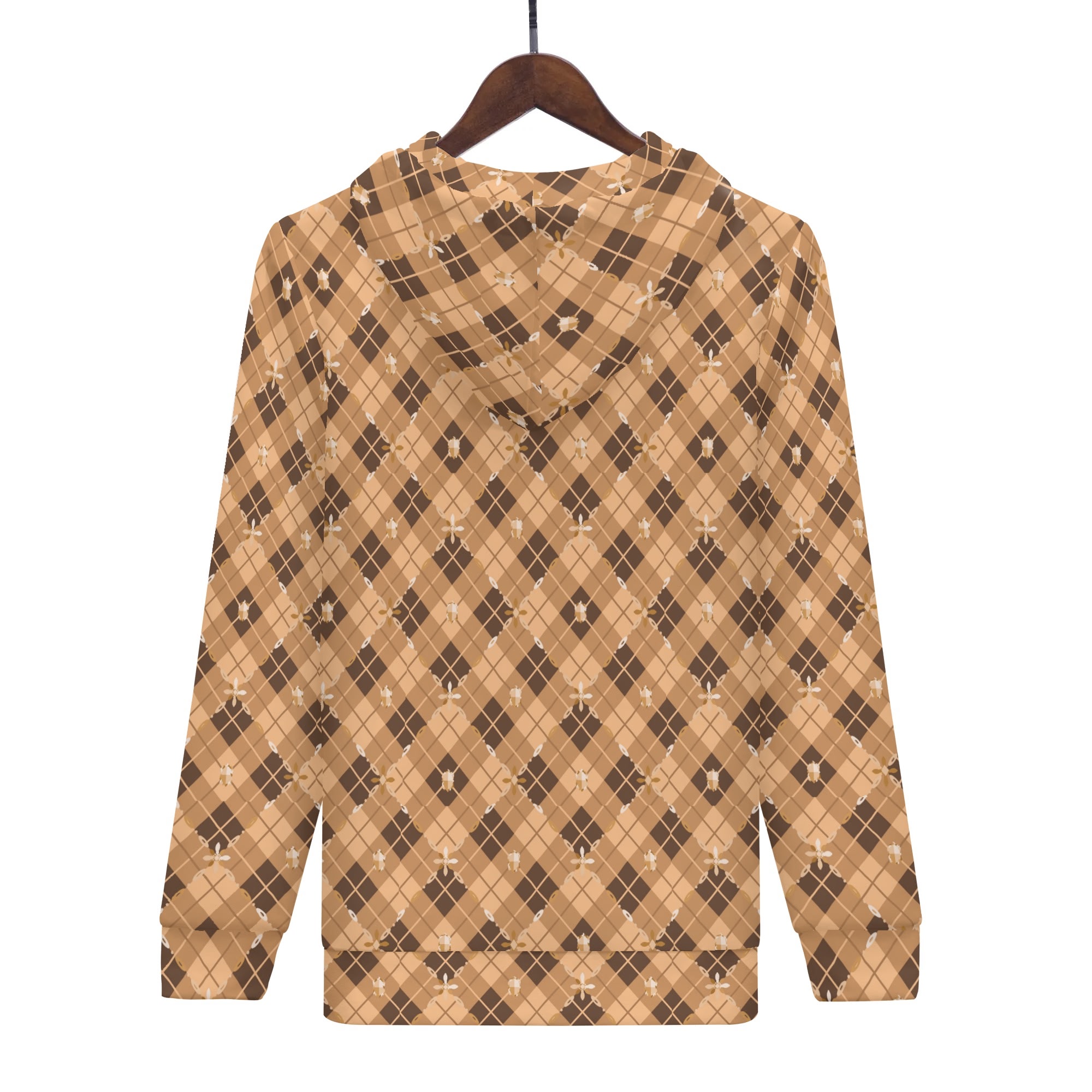 <span class="stc" style="color:#b0e2d7;">Zip Up Hoodie Jacket</span><br>ジップアップパーカー<br><span class="stb">(アーガイル : ブラウン)</span> - 画像 (3)