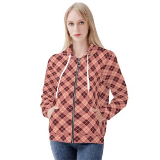 <span class="stc" style="color:#b0e2d7;">Zip Up Hoodie Jacket</span><br>ジップアップパーカー<br><span class="stb">(アーガイル : ブラウンピンクベージュ)</span>