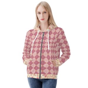 <span class="stc" style="color:#b0e2d7;">Zip Up Hoodie Jacket</span><br>ジップアップパーカー<br><span class="stb">(ロイヤルチェック&ローズビッツ : ミックスベリー)</span>