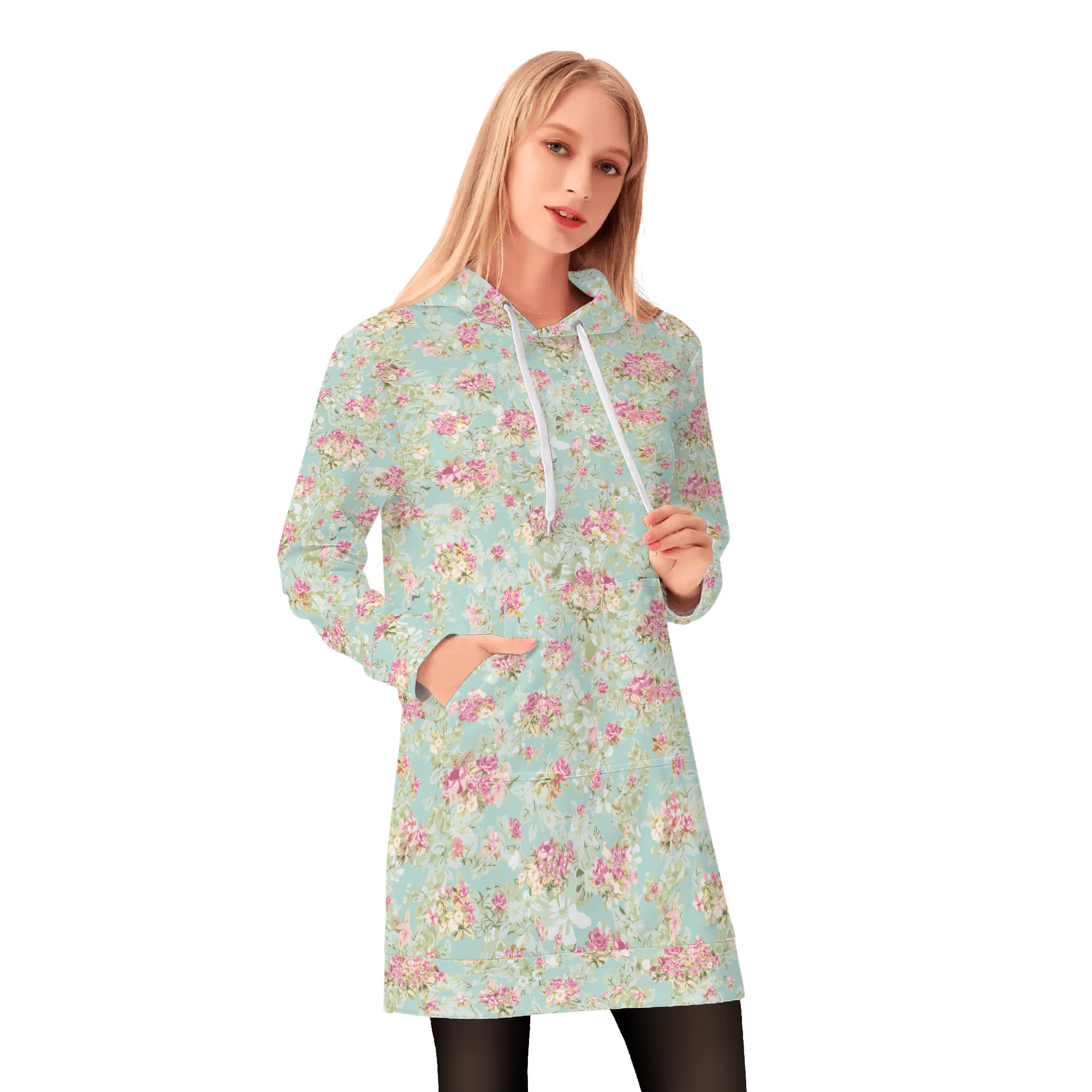 <span class="stc" style="color:#b0e2d7;">Long Hoodie</span><br>ロングパーカー<br><span class="stb">(ブーケ : ターコイズ)</span>