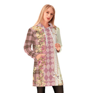 <span class="stc" style="color:#b0e2d7;">Long Hoodie</span><br>ロングパーカー<br><span class="stb">(チェック&タータンマジック : ピンクブラウン)</span>