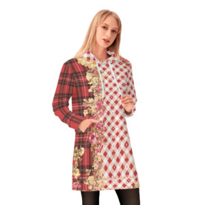 <span class="stc" style="color:#b0e2d7;">Long Hoodie</span><br>ロングパーカー<br><span class="stb">(ギンガム&タータンチェック : レッド)</span>