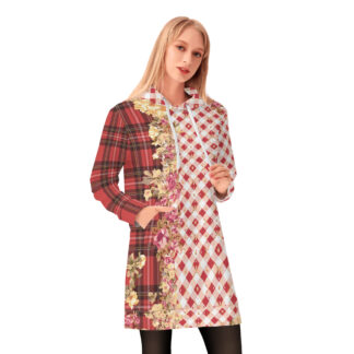 <span class="stc" style="color:#b0e2d7;">Long Hoodie</span><br>ロングパーカー<br><span class="stb">(ギンガム&タータンチェック : レッド)</span>