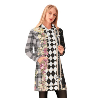 <span class="stc" style="color:#b0e2d7;">Long Hoodie</span><br>ロングパーカー<br><span class="stb">(チェック&タータンスター : ブラック)</span>