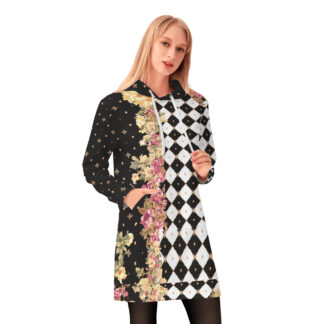 <span class="stc" style="color:#b0e2d7;">Long Hoodie</span><br>ロングパーカー<br><span class="stb">(ロイヤルチェックスター : ブラック)</span>