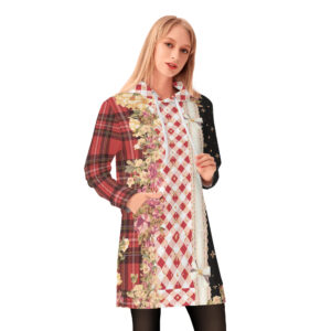 <span class="stc" style="color:#b0e2d7;">Long Hoodie</span><br>ロングパーカー<br><span class="stb">(ギンガム&タータンスター : レッド)</span>