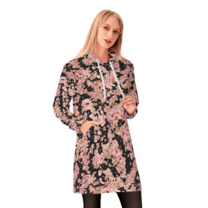 <span class="stc" style="color:#b0e2d7;">Long Hoodie</span><br>ロングパーカー<br><span class="stb">(フローラル : ブラック)</span>