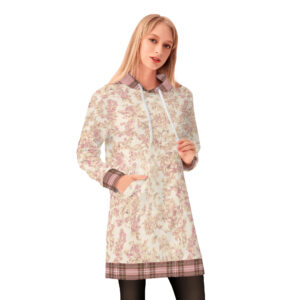 <span class="stc" style="color:#b0e2d7;">Long Hoodie</span><br>ロングパーカー<br><span class="stb">(タータンフローラル : ピンクベージュ)</span>