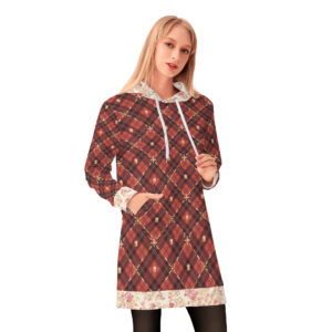 <span class="stc" style="color:#b0e2d7;">Long Hoodie</span><br>ロングパーカー<br><span class="stb">(アーガイル&ローズビッツ : レッド)</span>