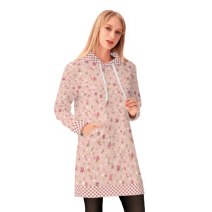 <span class="stc" style="color:#b0e2d7;">Long Hoodie</span><br>ロングパーカー<br><span class="stb">(ローズマジック&ギンガムチェック : ピンクベージュ )</span>