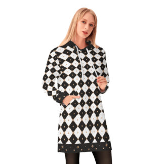 <span class="stc" style="color:#b0e2d7;">Long Hoodie</span><br>ロングパーカー<br><span class="stb">(ロイヤルチェック&無限の星々 : ブラック)</span>