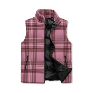 <span class="stc" style="color:#b0e2d7;">Puffer Vest</span><br>ダウンベスト<br><span class="stb">(タータンチェック : ピンク)</span>