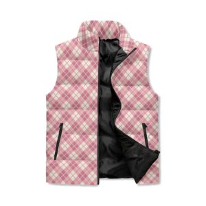 <span class="stc" style="color:#b0e2d7;">Puffer Vest</span><br>ダウンベスト<br><span class="stb">(アーガイル : ピンク)</span>
