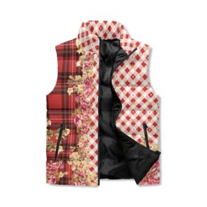 <span class="stc" style="color:#b0e2d7;">Puffer Vest</span><br>ダウンベスト<br><span class="stb">(ギンガム&タータンチェック : レッド)</span>