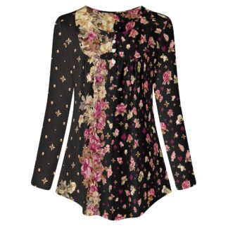 <span class="stc" style="color:#b0e2d7;">Long Sleeve Tunic</span><br>チュニック 長袖<br><span class="stb">(ローズマジックスター : ブラック)</span>