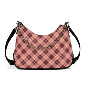 <span class="stc" style="color:#b0e2d7;">Chain Shoulder Bag</span><br>チェーンショルダーバッグ<br><span class="stb">(アーガイル : ブラウンピンクベージュ)</span>