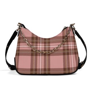 <span class="stc" style="color:#b0e2d7;">Chain Shoulder Bag</span><br>チェーンショルダーバッグ<br><span class="stb">(タータンチェック : ピンクブラウン)</span>