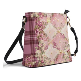 <span class="stc" style="color:#b0e2d7;">Bucket Bag</span><br>バケツバッグ<br><span class="stb">(タータンフローラルチェック : ピンク)</span>