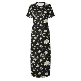 <span class="stc" style="color:#b0e2d7;">T-shirt Long Dresses</span><br>マキシ丈<br>Tシャツワンピース<br><span class="stb">(グレースローズ : ブラック)</span>